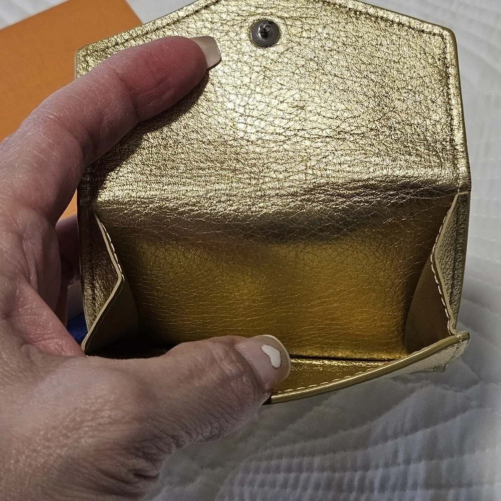 LOUIS VUITTON Portefeuille lock mini Compact Wallet Trifold Leather